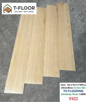 Sàn nhựa có keo sẵn 1.6mm - Mã T022