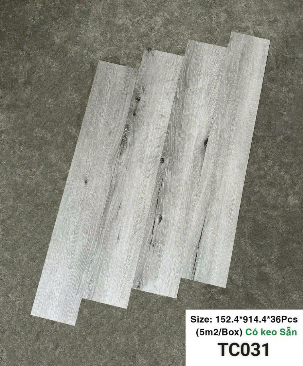 Sàn nhựa có keo sẵn 1.6mm - Mã T031