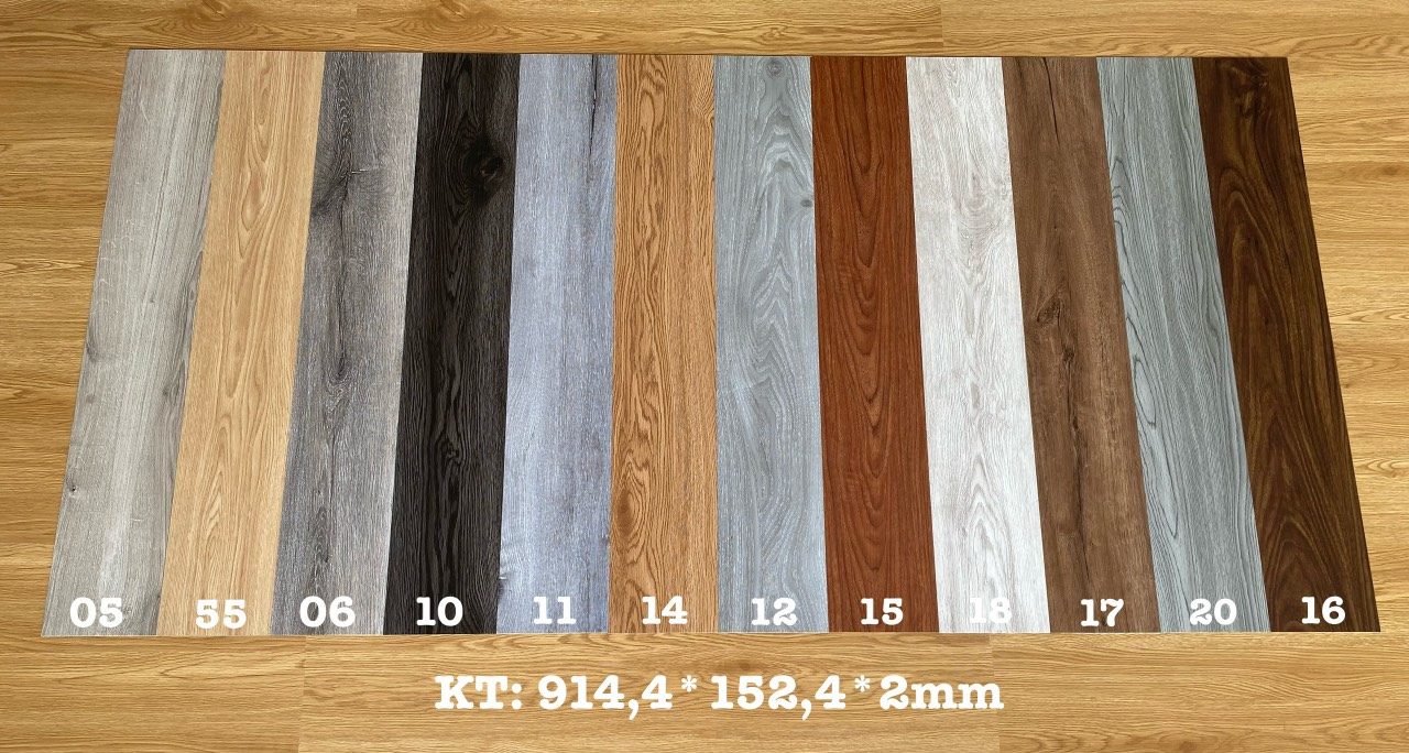 Sàn nhựa có keo sẵn 1.6mm - Mã T027