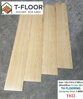 Sàn nhựa có keo sẵn 1.6mm - Mã T022