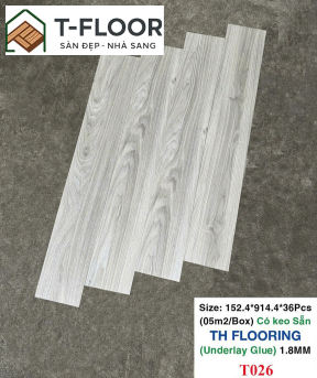 Sàn nhựa có keo sẵn 1.6mm - Mã T026