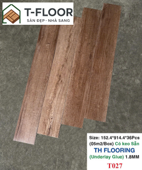 Sàn nhựa có keo sẵn 1.6mm - Mã T027