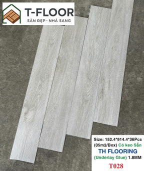 Sàn nhựa có keo sẵn 1.6mm - Mã T028