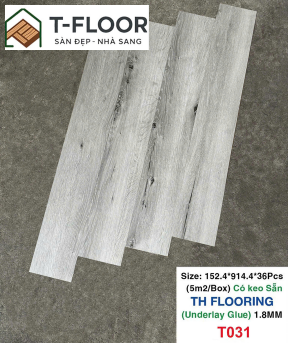 Sàn nhựa có keo sẵn 1.6mm - Mã T031