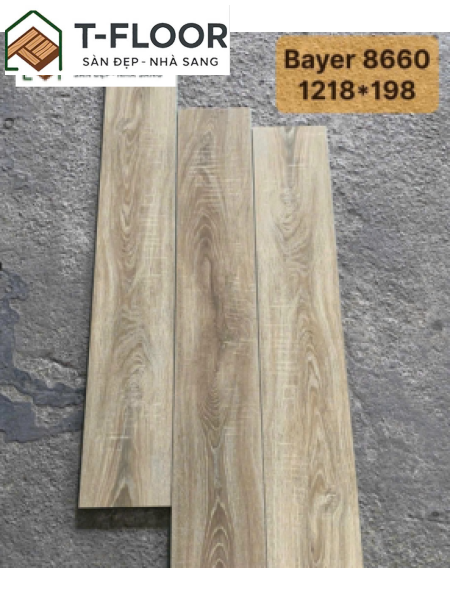 Sàn Gỗ Thẳng 8mm - Bayer 8660