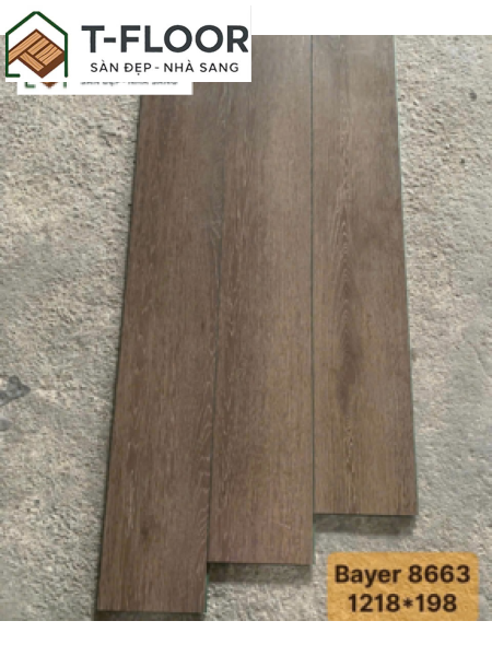 Sàn Gỗ Thẳng 8mm - Bayer 8663