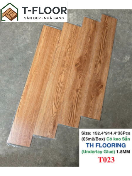 Sàn nhựa có keo sẵn 1.6mm - Mã T023