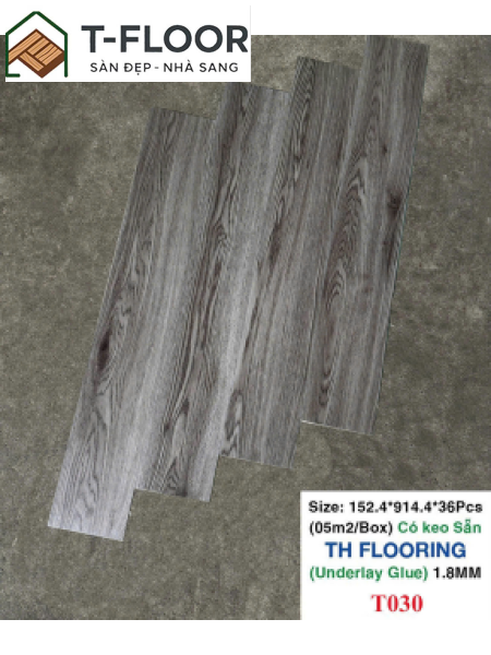 Sàn nhựa có keo sẵn 1.6mm- Mã T030